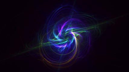 3D rendering abstract fractal light background