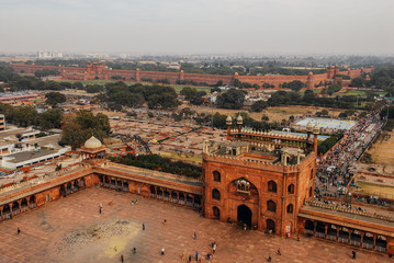 Obraz premium India Delhi Jama Masjid mosque main gate