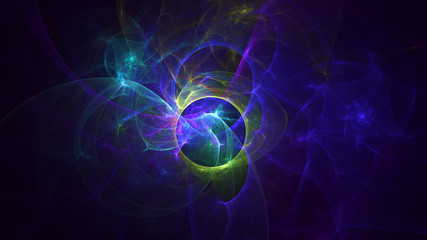 3D rendering abstract fractal light background