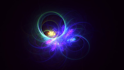 3D rendering abstract fractal light background