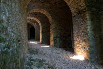 Fototapeta na wymiar Old castle tunnels