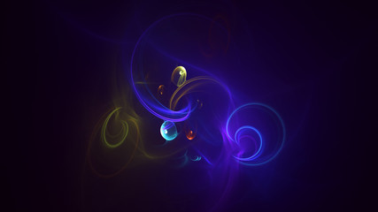 3D rendering abstract fractal light background