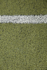 Line on the artificial grass field