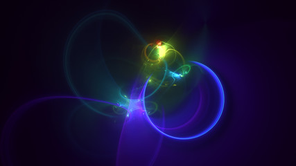 3D rendering abstract fractal light background