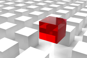 Fototapeta premium rendered 3d cubes