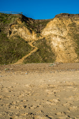 Footpath lost to erosion.