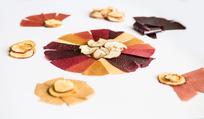 Assorted colorful dried fruit