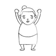 old woman icon over white background vector illustration