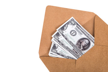 Stack of Banknotes in Envelope