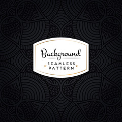 Ethnic floral seamless pattern with mandalas