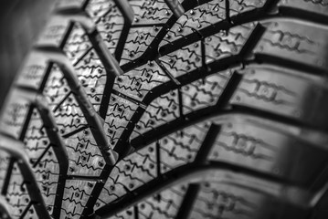 Texture of car tire tread.