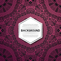 Ethnic floral seamless pattern with mandalas