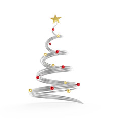 Metal rails Christmas tree