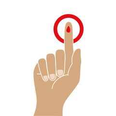 Obraz premium fokus auf bluttropfen aus dem finder