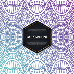 Ethnic floral seamless pattern with mandalas