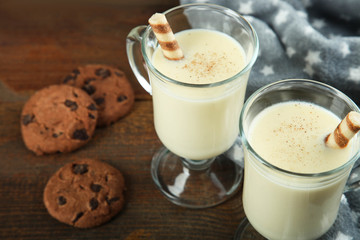 Traditional christmas drink eggnog