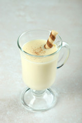 Traditional christmas drink eggnog