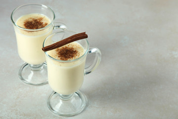 Traditional christmas drink eggnog