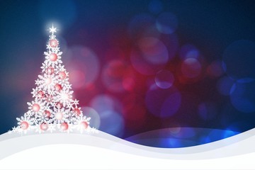 Weihnachtskarte mit Weihnachtsbaum