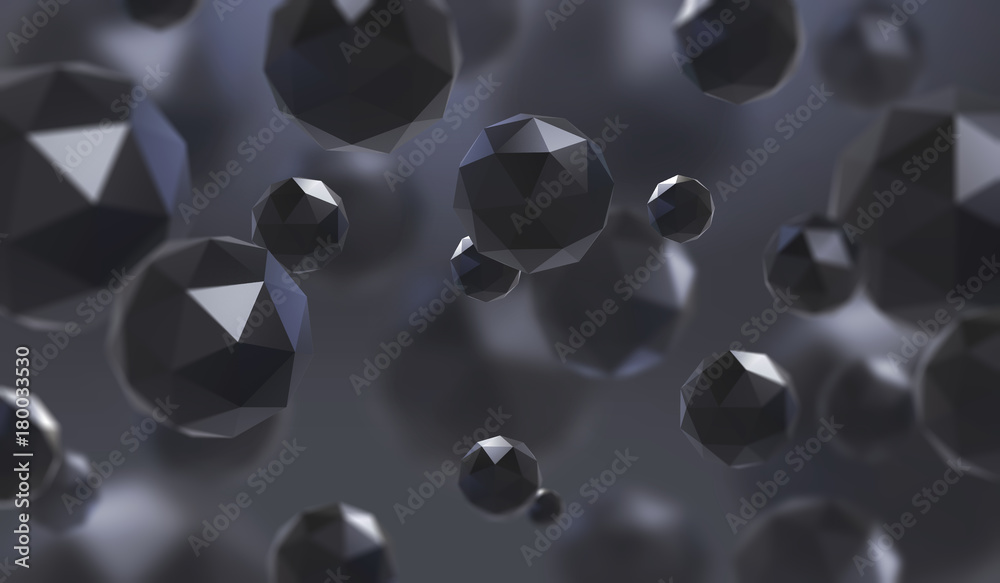 Poster abstract background with geometric shape from triangular faces. chaotic composition of low poly elem