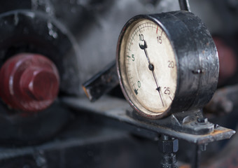 image of the old machinery pressure gauge
