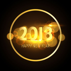 golden happy new year background vector