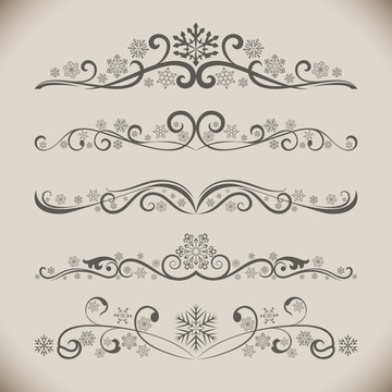 Vintage winter Christmas dividers