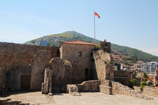 The citadel in the Old Town in Budva, Montenegro