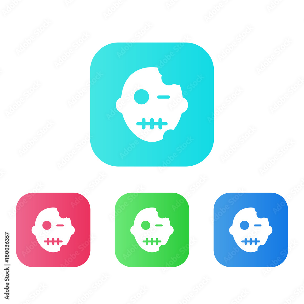 Wall mural Four Colors - Flat App Icons