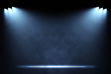 Fototapeta Spotlights illuminating empty stage obraz