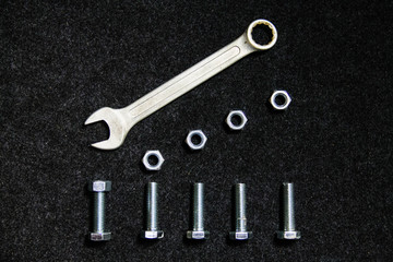 Spanners with nuts and bolts 