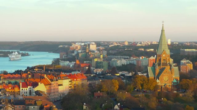 View of eastern Sodermalm, a part of Stockholm, Sweden