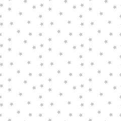 Seamless vector pattern with colored stars on white background.