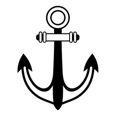 Nautical Anchor isolated white background