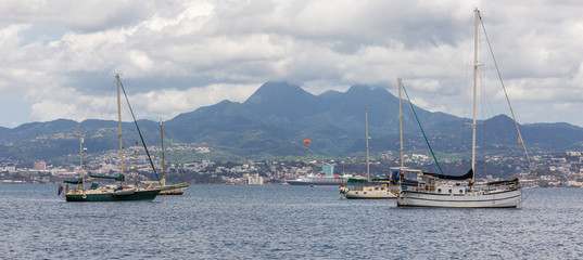 Fototapeta premium Views of Martinique, beautiful french speaking island of the southern Caribbean 
