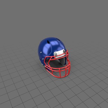 Football helmet with star