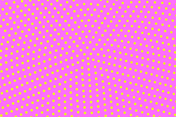 Pink yellow dotted halftone vector background. Tiny yellow dots halftone banner template.