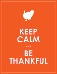 special keep calm banner for thanksgiving day