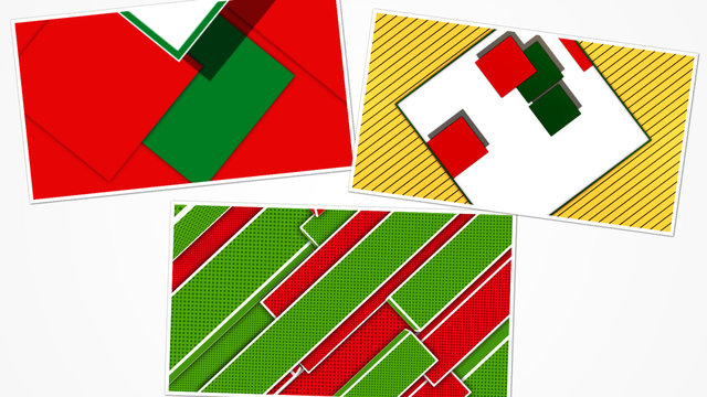 Red and Green Squares Transitions Pack