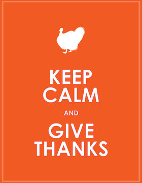 special keep calm banner for thanksgiving day