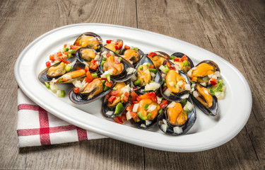 Mejillones a la vinagreta, aperitivo