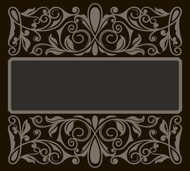 Floral vintage frame ornament