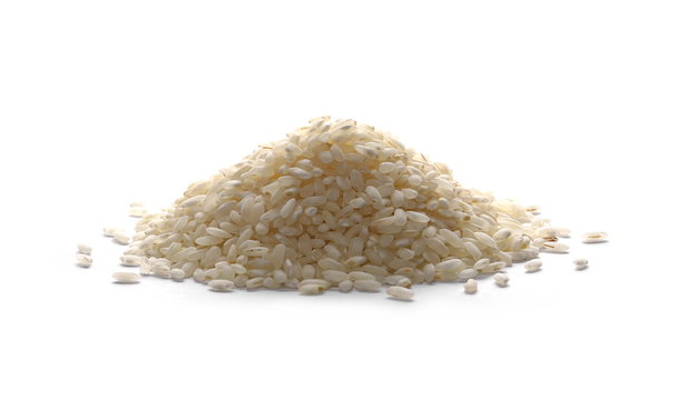 pile corn flour isolated on white background