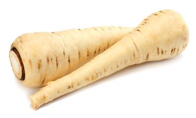 Parsnip isolated on the white background close up