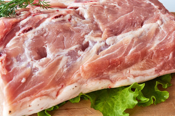 meat with herb parsley