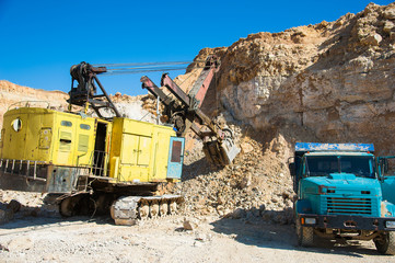 Production of stone at a forsaken quarry
