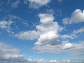 the sky in the clouds