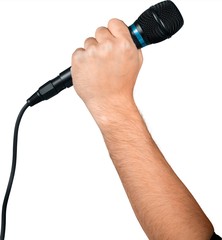 Hand Holding Microphone