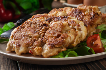 Chicken Medallion with red pepper portions