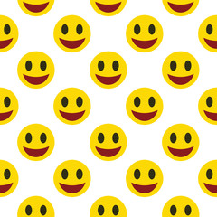 Seamless pattern with smiles